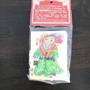 Kitty Cucumber's Friends "Ginger" Set of 12 Vintage Gift Note Cards/Tags Cottage